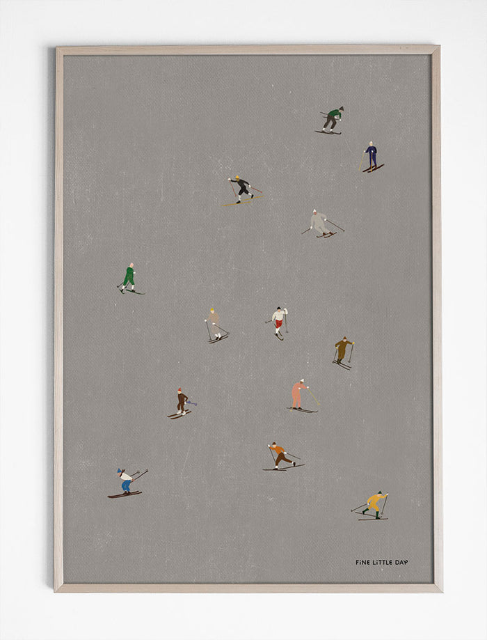 SKIERS POSTER - 50x70 cm