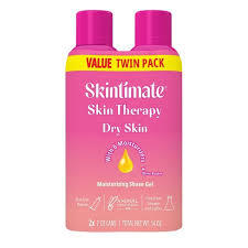 SKINTIMATE SKIN THERAPY DRY SKIN SHAVE GEL FOR WOMEN, MOISTURIZING SHAVING CREAM TWIN PK 7 OZ #ROCK VALUE-ORDER BY TUESDAY EVENING OCT 27 ARRIVING NOV 04  FOR DELIVERY#