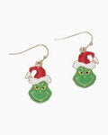 Small Christmas Grinch Earrings