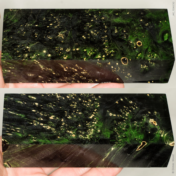 Stabilized box elder burl wood block