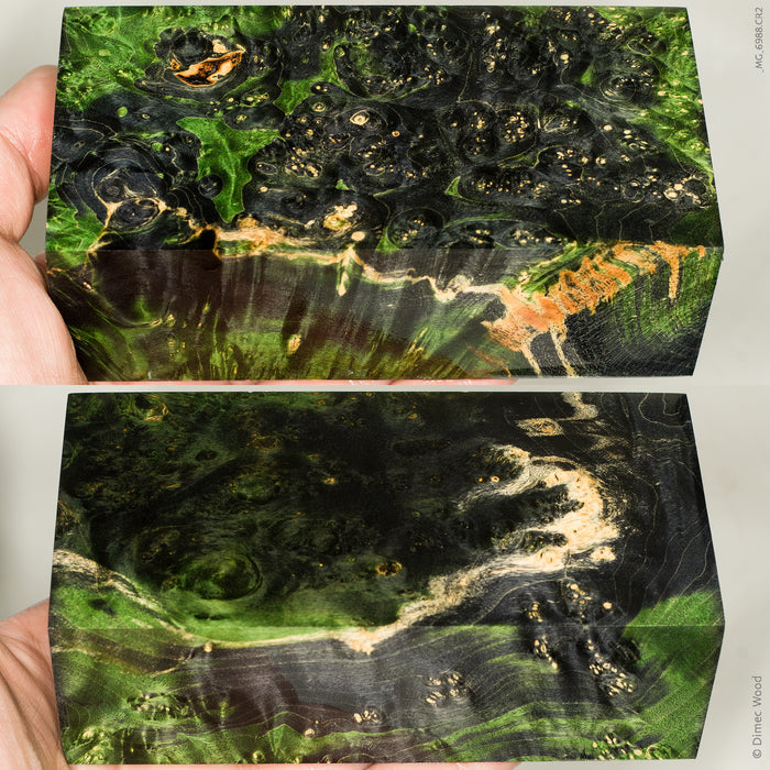 Stabilized box elder burl wood block