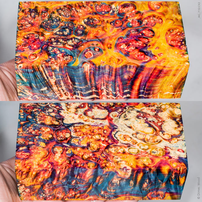 Stabilized box elder burl wood block
