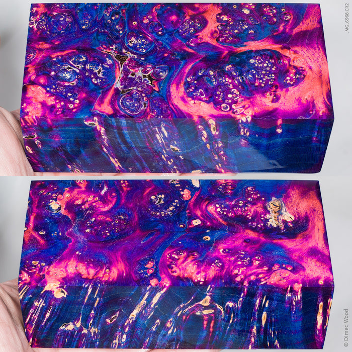 Stabilized box elder burl wood block