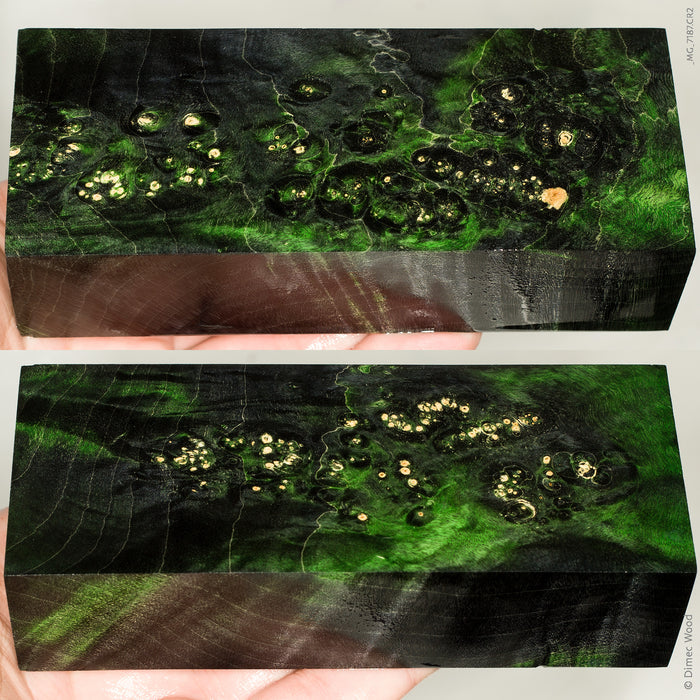 Stabilized box elder burl wood block