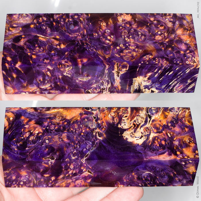 Stabilized box elder burl wood block