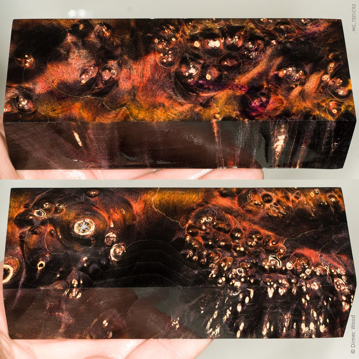 Stabilized box elder burl wood block
