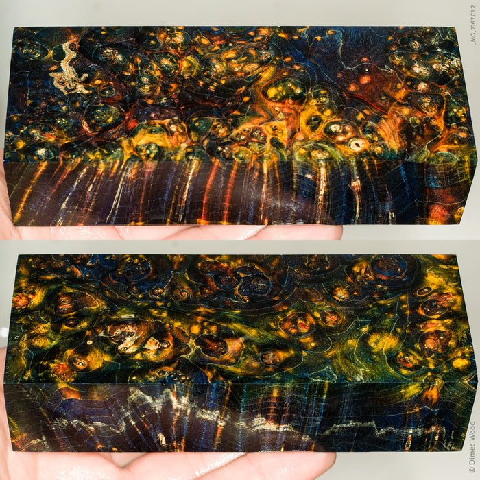 Stabilized box elder burl wood block