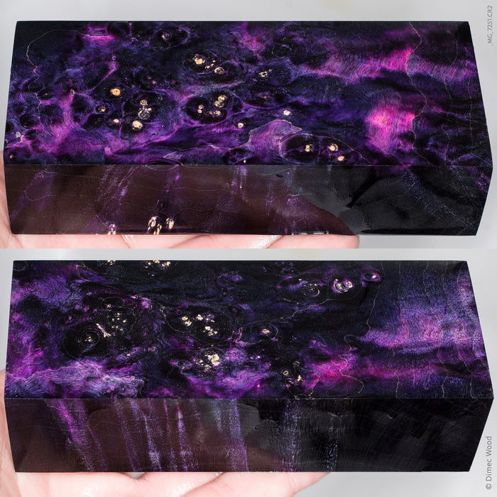 Stabilized box elder burl wood block
