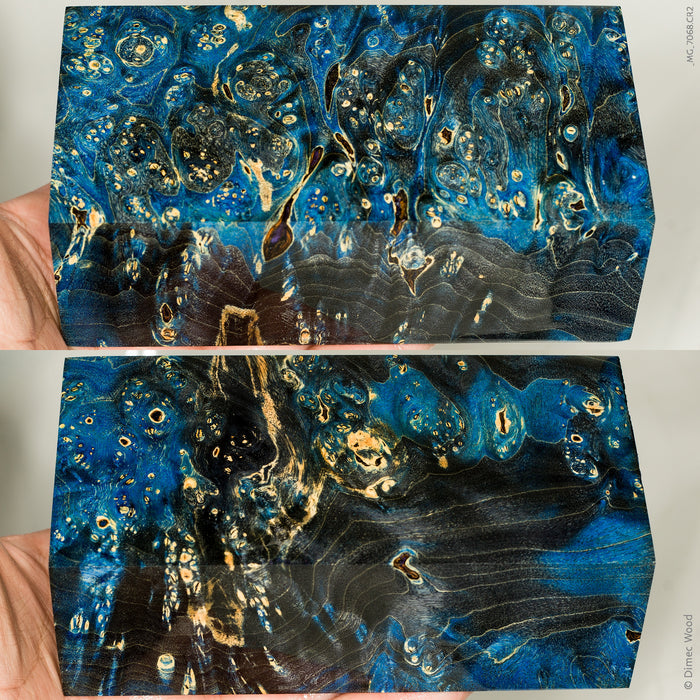 Stabilized box elder burl wood block