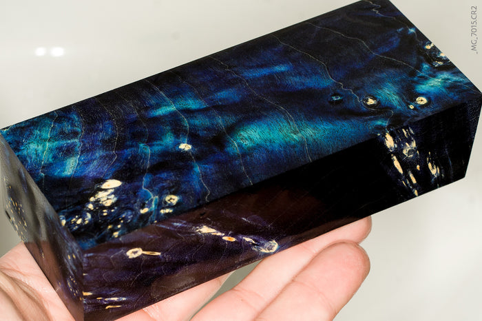 Stabilized box elder burl wood block