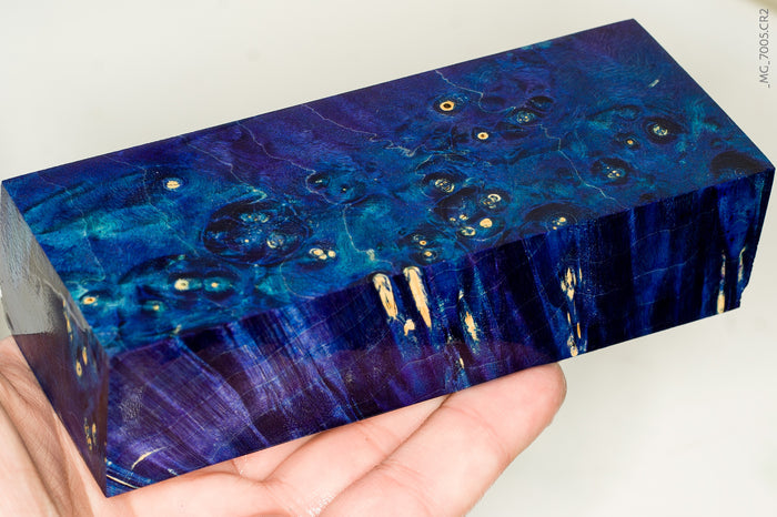 Stabilized box elder burl wood block