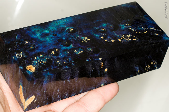 Stabilized box elder burl wood block