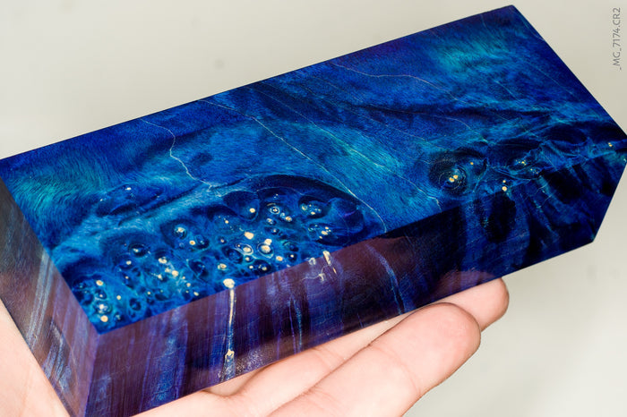 Stabilized box elder burl wood block