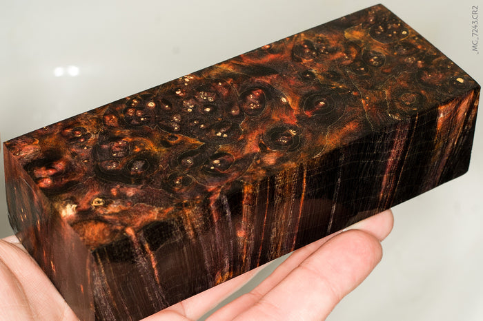 Stabilized box elder burl wood block