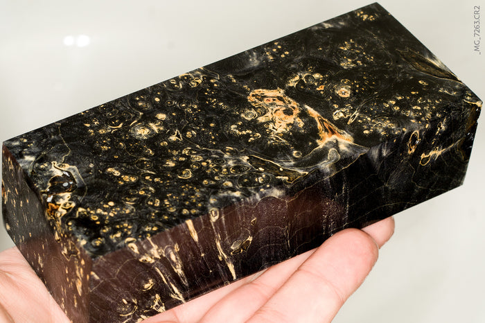 Stabilized box elder burl wood block