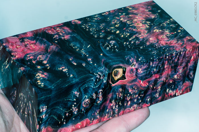 Stabilized box elder burl wood block