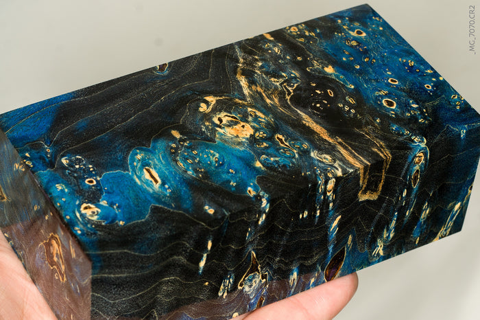 Stabilized box elder burl wood block