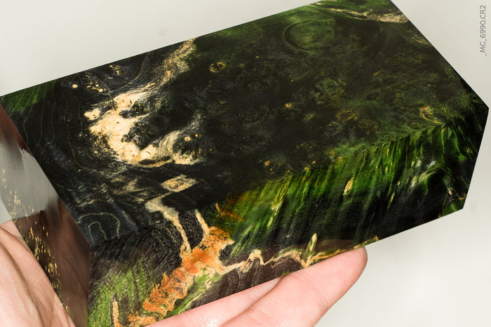 Stabilized box elder burl wood block