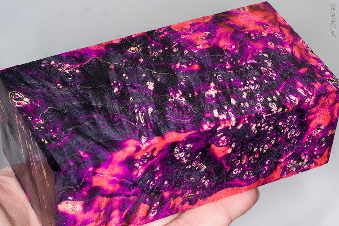 Stabilized box elder burl wood block