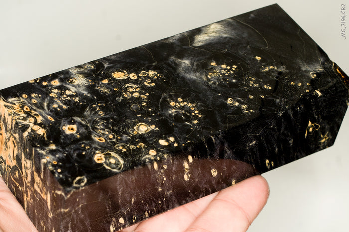 Stabilized box elder burl wood block
