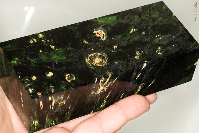 Stabilized box elder burl wood block