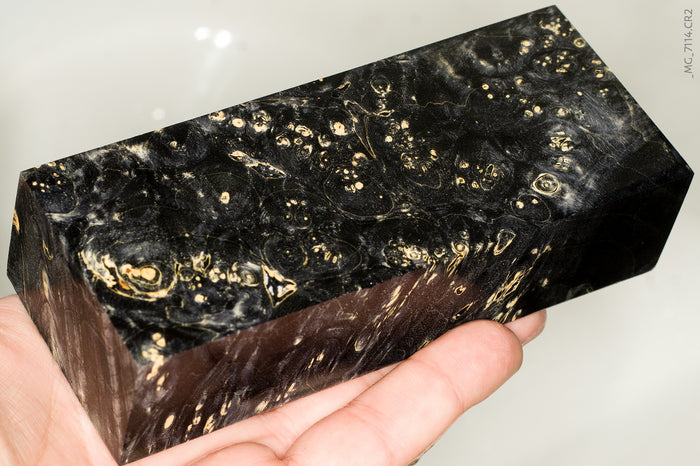 Stabilized box elder burl wood block