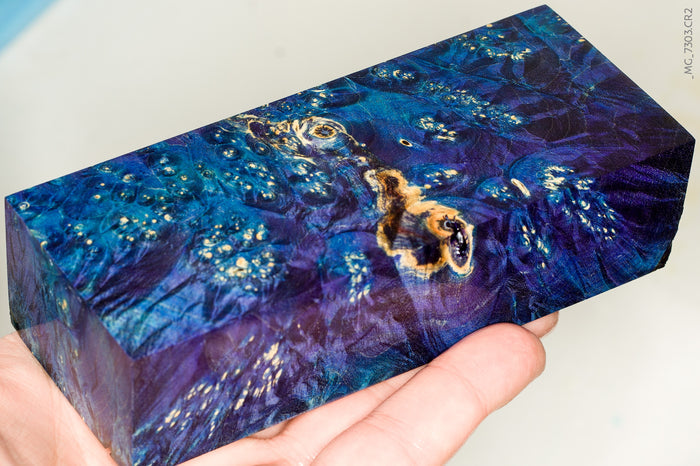 Stabilized box elder burl wood block