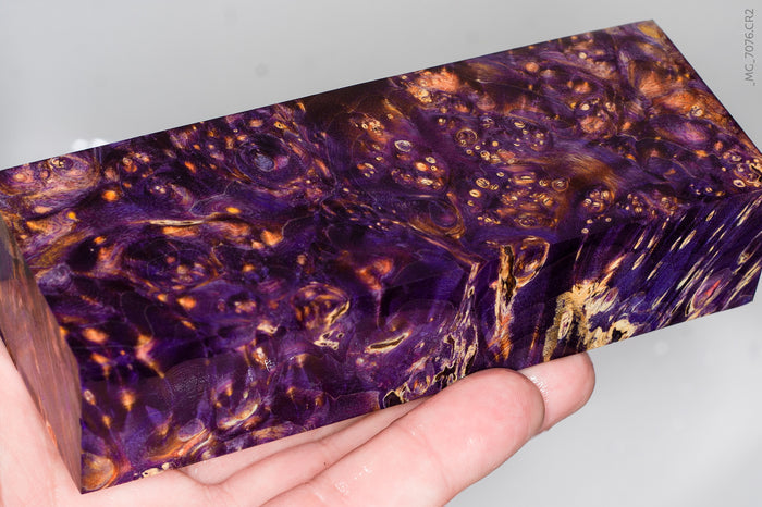 Stabilized box elder burl wood block