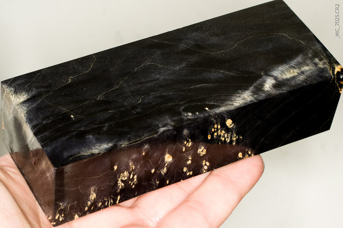 Stabilized box elder burl wood block