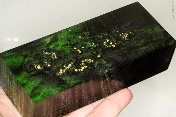 Stabilized box elder burl wood block