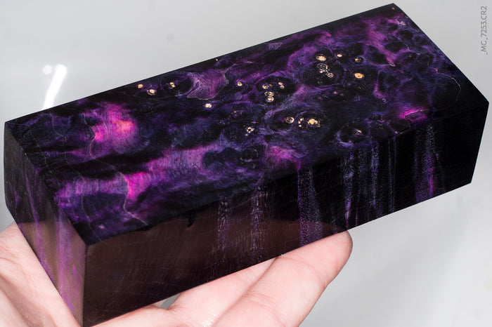 Stabilized box elder burl wood block