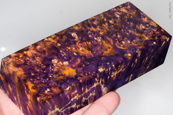 Stabilized box elder burl wood block