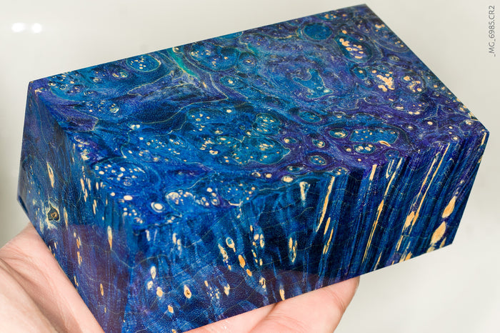 Stabilized box elder burl wood block