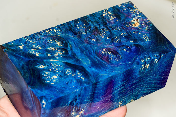 Stabilized box elder burl wood block
