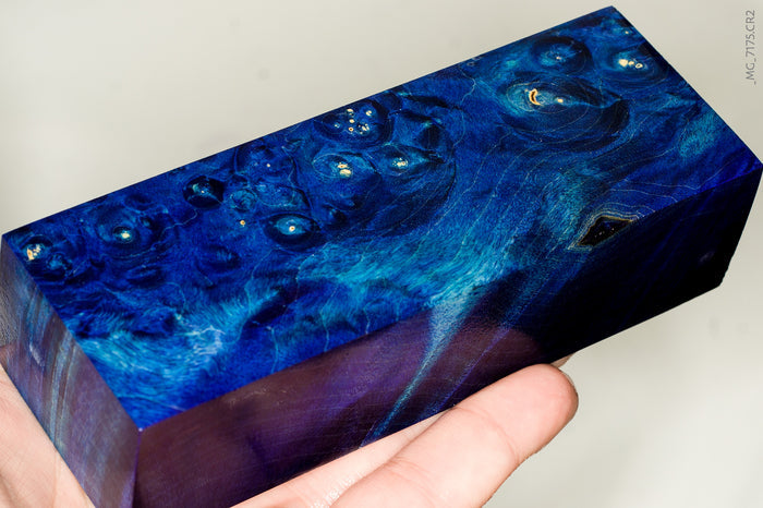 Stabilized box elder burl wood block