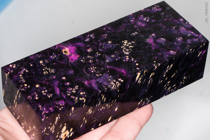 Stabilized box elder burl wood block