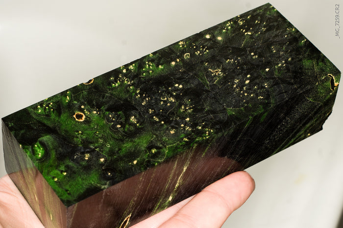 Stabilized box elder burl wood block