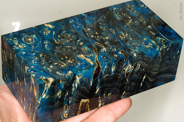 Stabilized box elder burl wood block