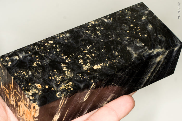 Stabilized box elder burl wood block