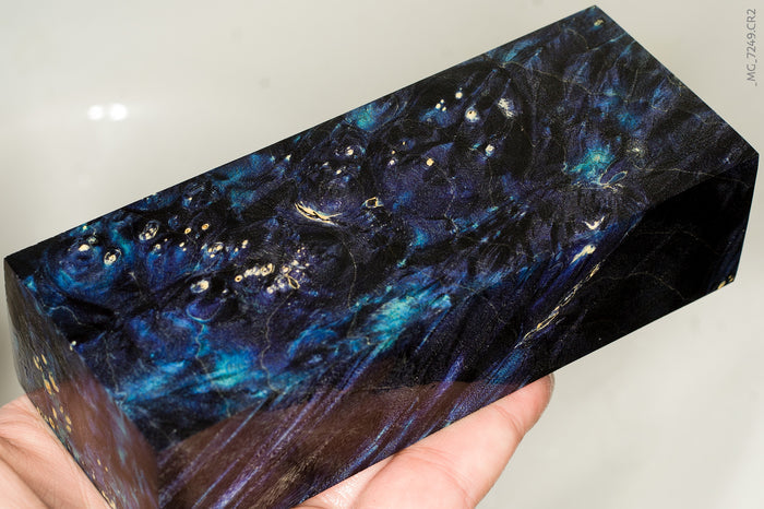 Stabilized box elder burl wood block