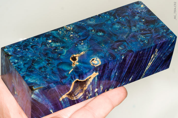 Stabilized box elder burl wood block