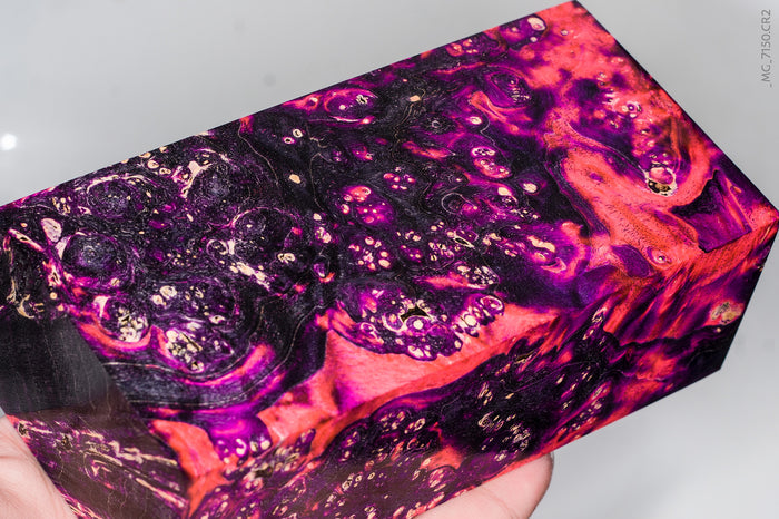 Stabilized box elder burl wood block