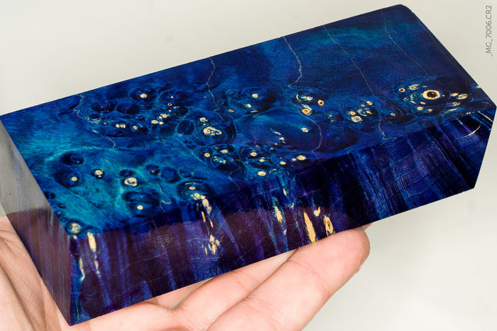 Stabilized box elder burl wood block