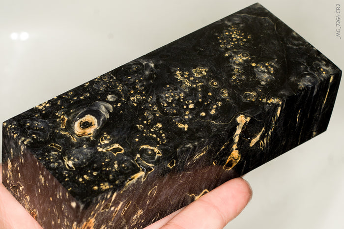 Stabilized box elder burl wood block