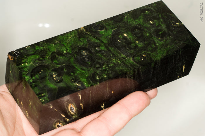 Stabilized box elder burl wood block