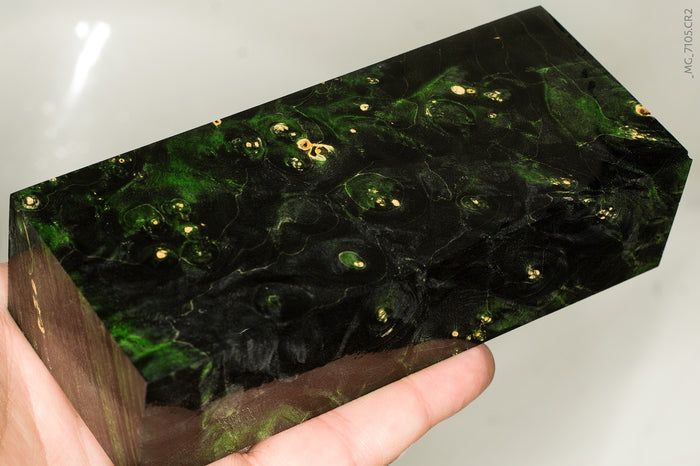 Stabilized box elder burl wood block