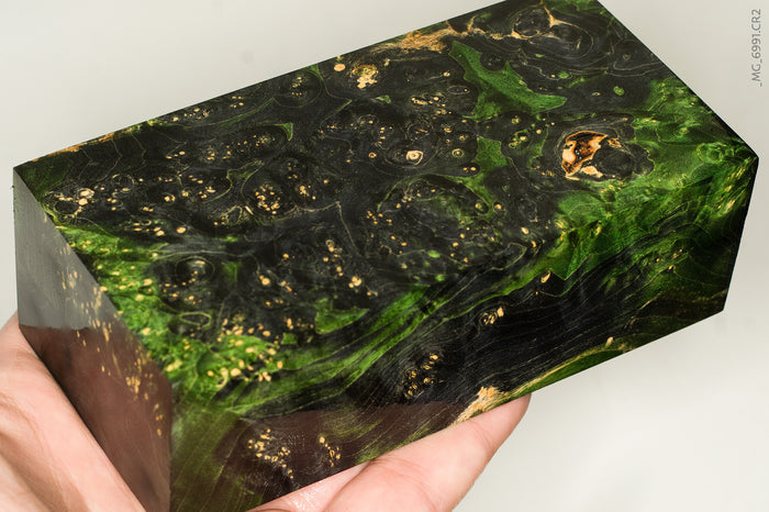 Stabilized box elder burl wood block
