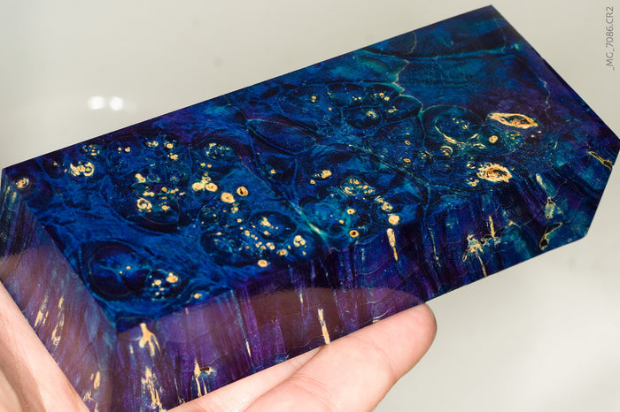 Stabilized box elder burl wood block