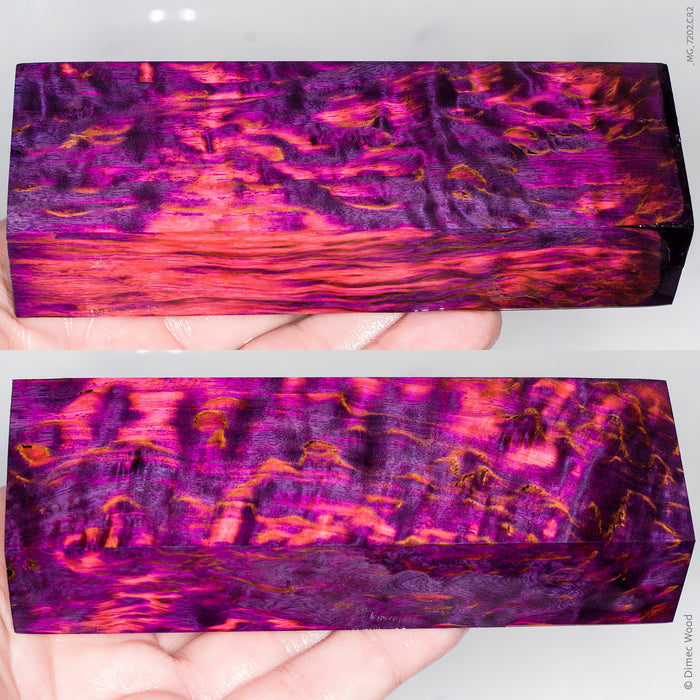 Stabilized masur karelian birch wood block