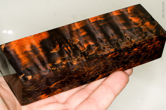 Stabilized masur karelian birch wood block